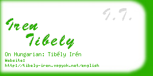 iren tibely business card