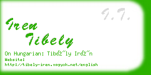 iren tibely business card